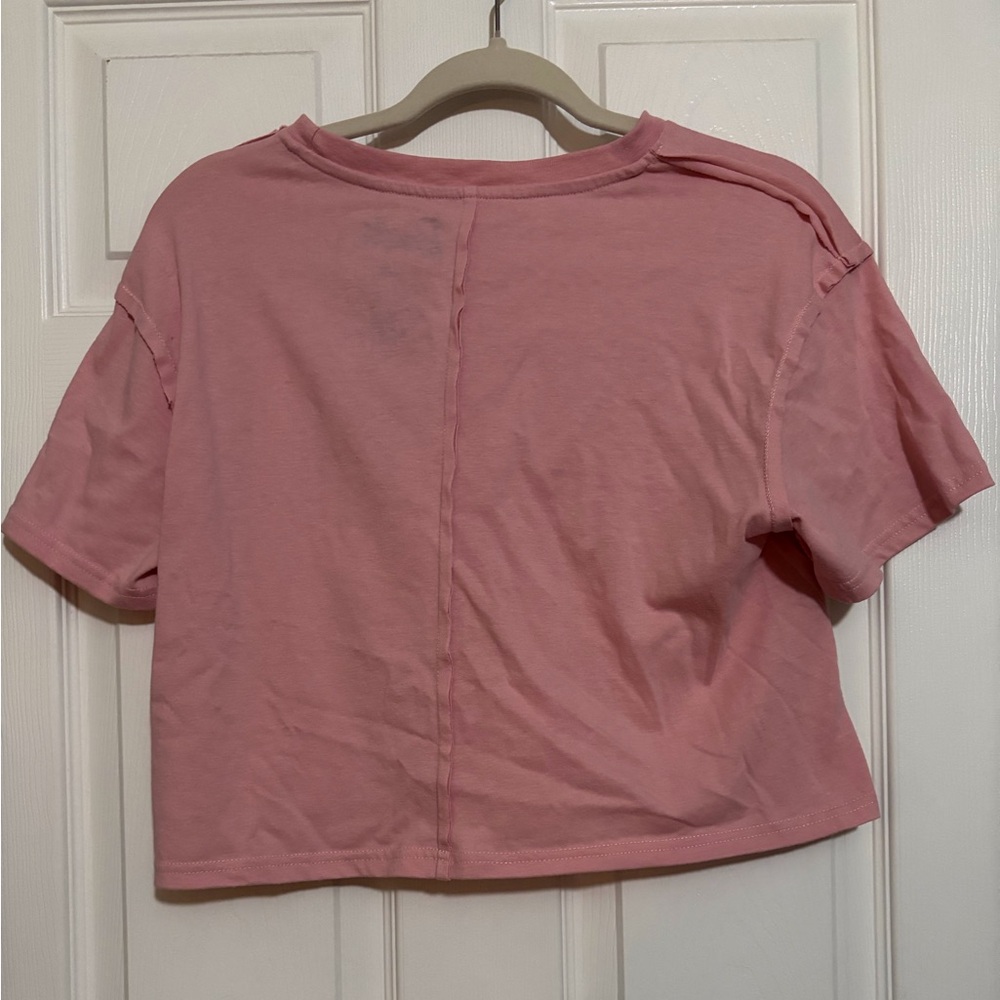 Barbie Pink Studded Crop Tee - Picture 2 of 3